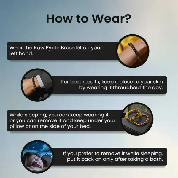 Pyrite and Black Turmaline Bracelet