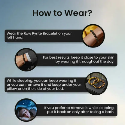 Pyrite and Black Turmaline Bracelet