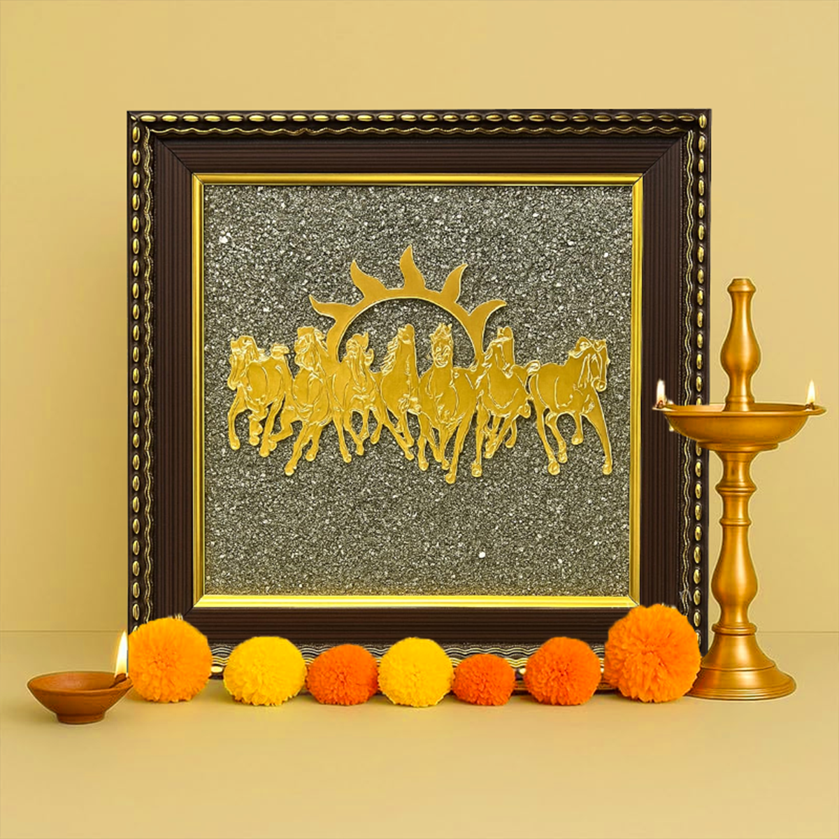 Golden Surya Chariot Frame