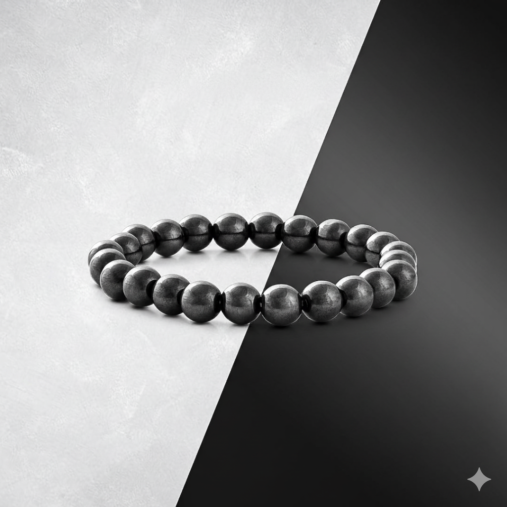 Pyrite and Black Turmaline Bracelet