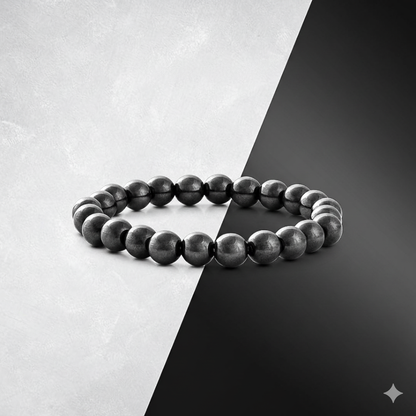 Pyrite and Black Turmaline Bracelet